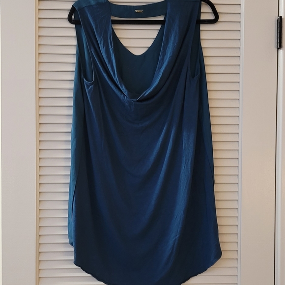 BCBGeneration- Teal Sleeveless High-Low Top With Cut-Out - Picture 2 of 5